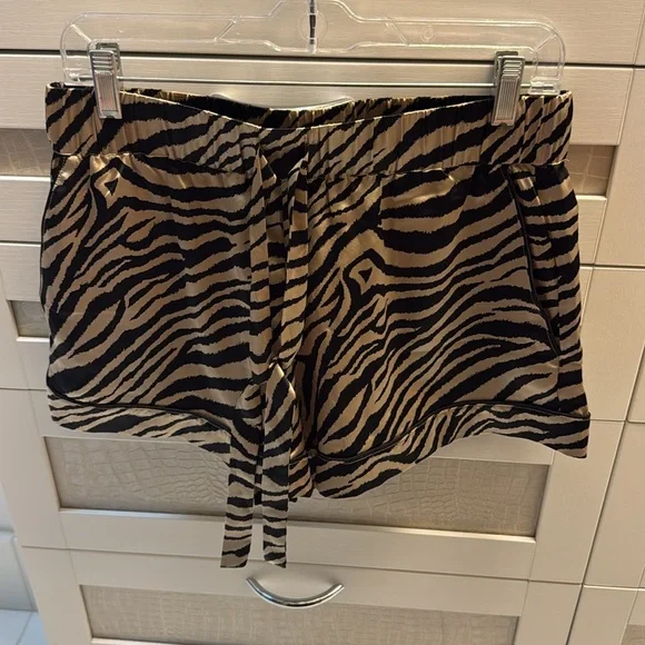 Anine Bing Diane Silk Shorts Size Large - Picture 2 of 4